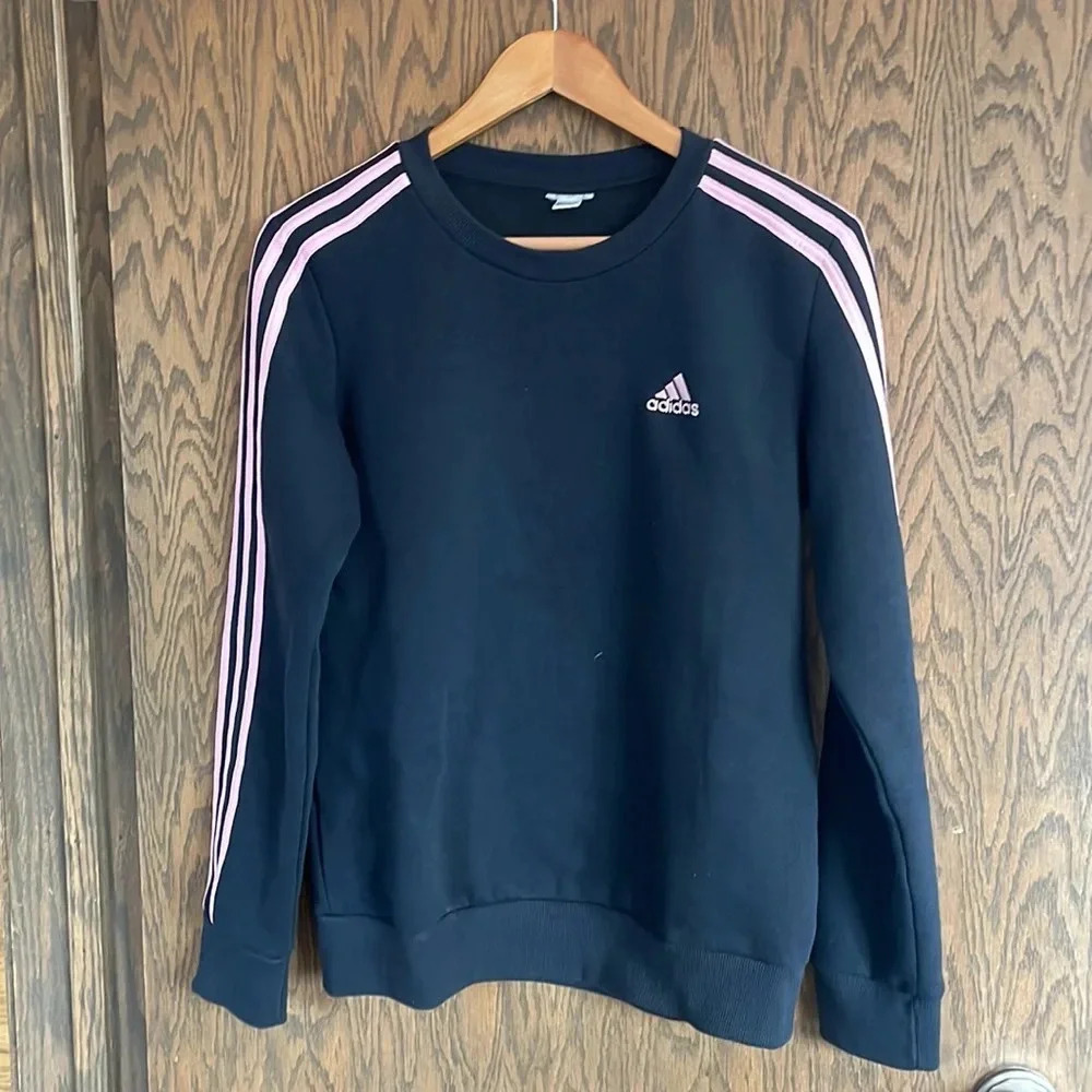 Black & Pink Adidias Sweatshirt‎ S